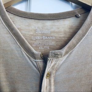 Lucky Brand XXL Venice Long Sleeve Burnout Henley